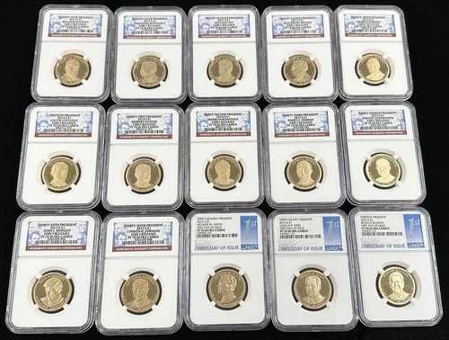 2013-2016年大統領ドルセット NGC PF70 早期リリース＆初日3枚 希少