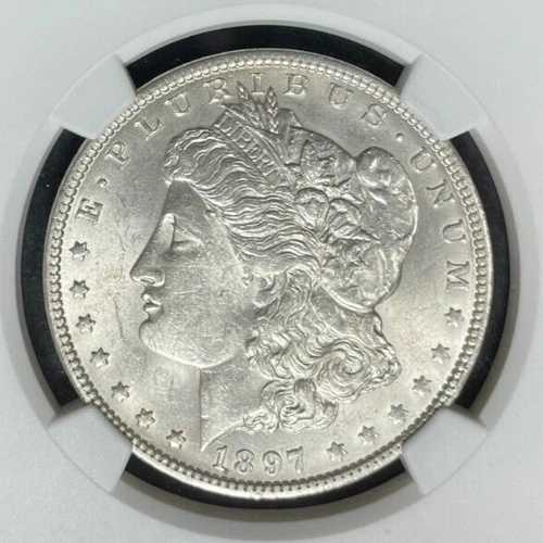 1897-O モーガン シルバードル ~ NGC AU 58 ~美しいコイン~ 未使用品