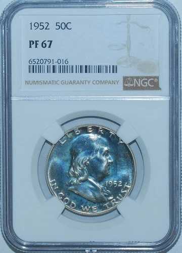 1952年 NGC PR67 プルーフストライク フランクリン ハーフダラー