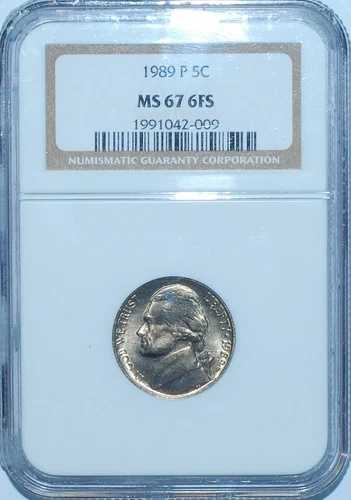 1989 P NGC MS67FS 6フルステップ ジェファーソンニッケル｜WORLD RESOURCE【QUEEN店】