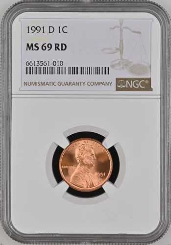 1991-D 1C RD リンカーン記念館 1セント NGC MS69RD 6613561-010｜WORLD RESOURCE【QUEEN店】