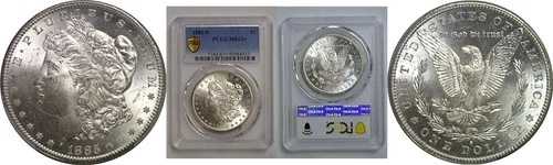1885-S モルガン・ダラー PCGS MS-63+｜WORLD RESOURCE【QUEEN店】 162,250円