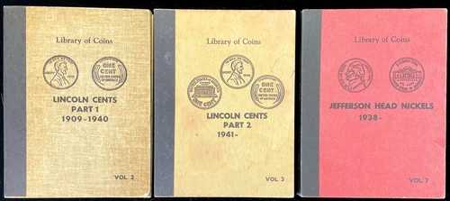 1909-1976 (247) コインライブラリー 米国小麦1セント、記念1セント、ジェファーソン5セント 3セット|WORLD RESOURCE【QUEEN店】