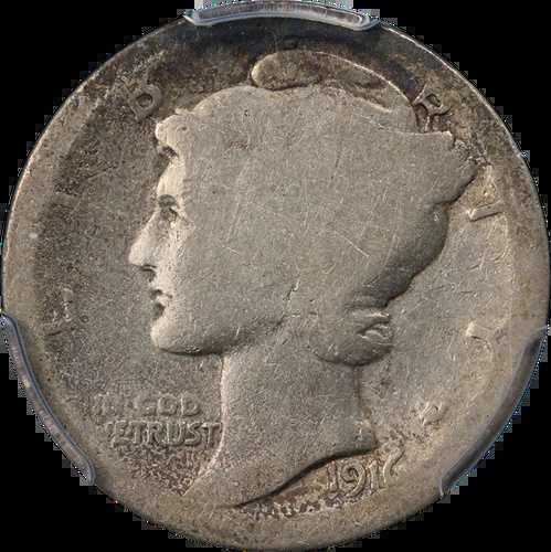 1916-D マーキュリーダイム PCGS FR2 外観良好 ストライク良好