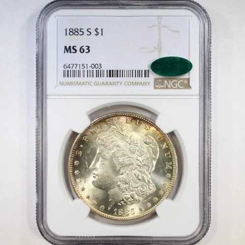 1885-S $1 NGC/CAC MS63 - モルガン・ダラー