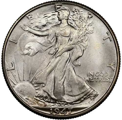 1947-D ウォーキング・リバティ ハーフダラー 50セント NGC MS66+ ハイグレード ジェムコイン 162,800円