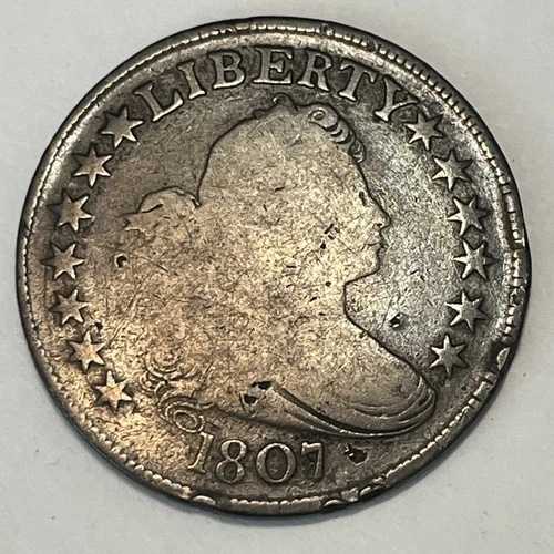 1807年 ドレープ胸像 紋章付き鷲 ハーフドル銀貨 162,800円