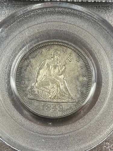 PCGS AU53 1849年 座像 希少な日付入り 非常にオリジナルな表面 163,350円