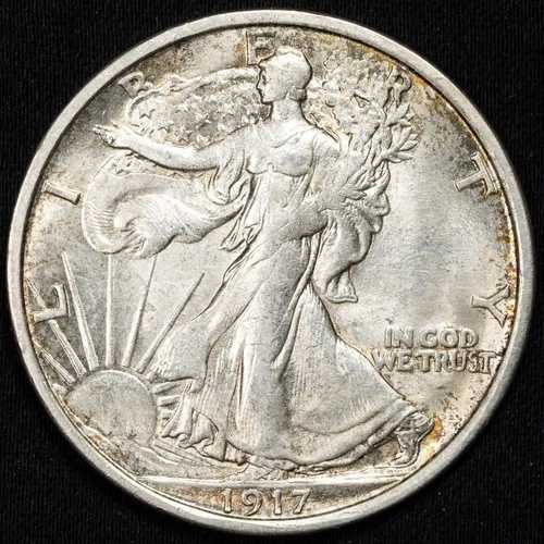 1917-S リバースウォーキングリバティシルバーハーフダラー 未使用 BU
