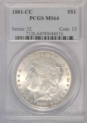 1881 CC モルガンドル PCGS MS64 ~