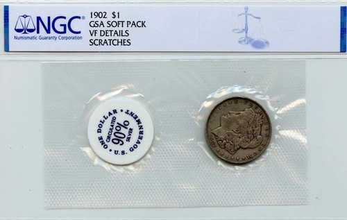 1902年 モルガン・ダラー GSA ソフトパック S$1 NGC VF 詳細