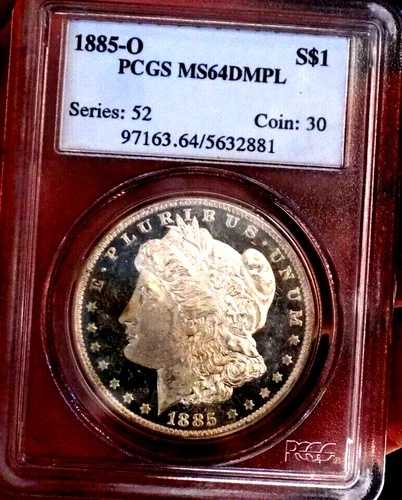 モーガン シルバードル 1885 O PCGS MS 64 DMPL WOW コイン 素晴らしいミラー