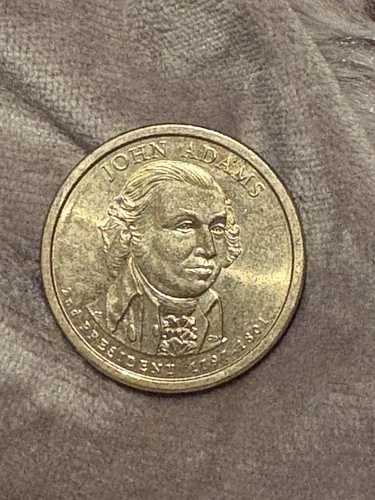 ジェームズ・アダム大統領記念1ドル金貨。側面に文字入り。beautiful Co.
