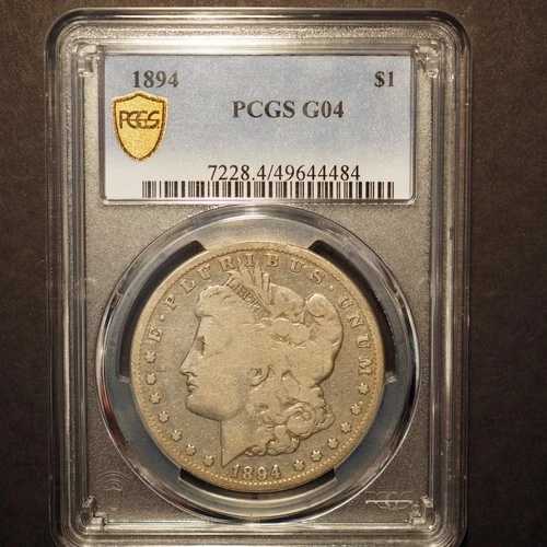 1894年 *P* モーガン シルバードル *PCGS G04 (金シールド付き)* 送料無料! - G1860