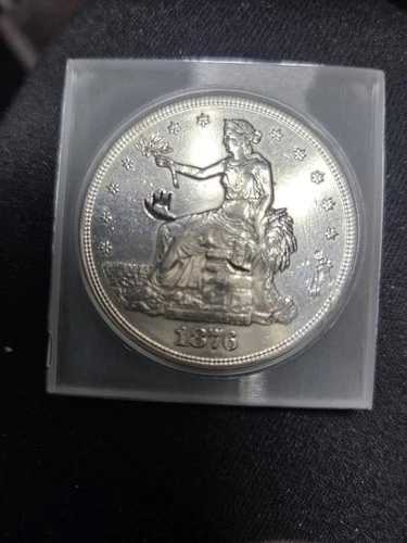 1876年S米国貿易銀貨AU/BU（切り取り線付き）