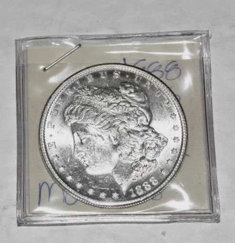 1枚（1）米国モルガンドル（1888-S）ジェムブリリアントアンサーキュレート、プラスチックシール付き