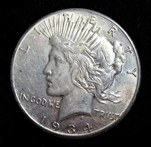 1934-S 平和ドル。重要日付！高品位！