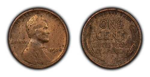 1922年 リンカーン・ウィート・セント（Dなし）1セント ダイスペア 2枚 強力リバース - PCGS XF 詳細 - B4415