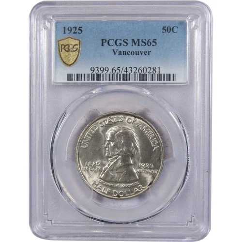 フォートバンクーバーセンテニアルハーフダラー 1925 MS 65 PCGS シルバー SKU:I2168
