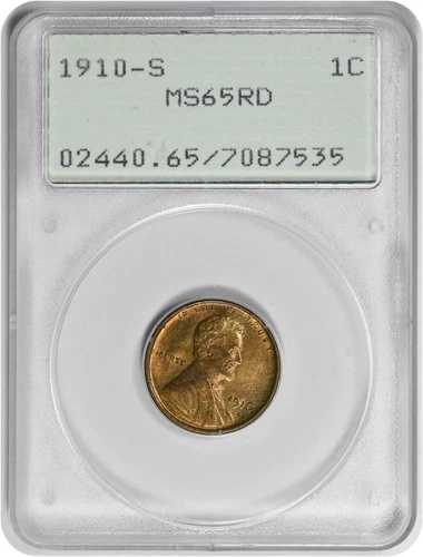 1910-S リンカーン セント MS65RD PCGS