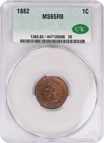 1882年インディアンセント MS65RB CACG|WORLD RESOURCE【QUEEN店】