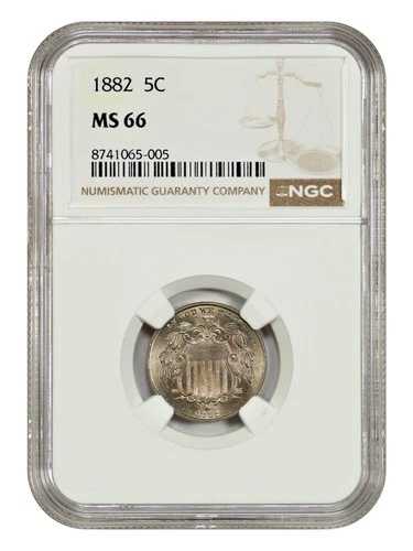 1882 5C NGC MS66 -シールドニッケル-｜WORLD RESOURCE【QUEEN店】