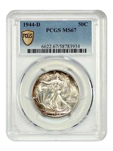 1944-D 50C PCGS MS67 - ウォーキング・リバティ・ハーフダラー｜WORLD RESOURCE【QUEEN店】