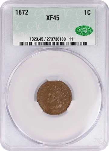 1872年インディアンセント EF45 CACG｜WORLD RESOURCE【QUEEN店】