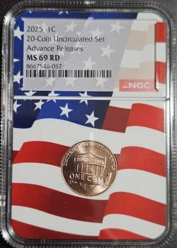 2025-P MS69 リンカーン セント ペニー アドバンス リリース ペニーの最終年 NGC 認定。 187,000円