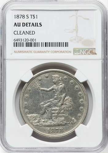 1878 S トレード ドル - NGC AU 詳細 - 素晴らしい外観! 187,000円
