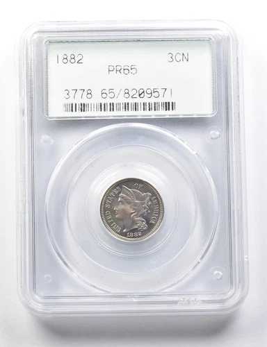 1882年 3セントニッケル PR65 PCGS OGH *8767
