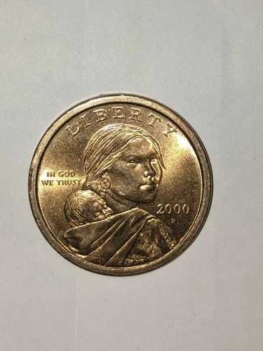 2000 P サカガウィア 1ドル 米国リバティゴールドカラーコイン フィラデルフィア造幣局