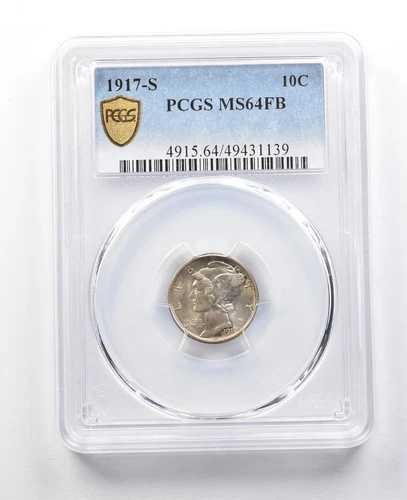 1917年-S マーキュリーダイム MS64 FB PCGS *3137-