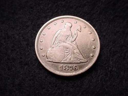 1876年 20セント硬貨 素晴らしいキーデートコイン!!! #41