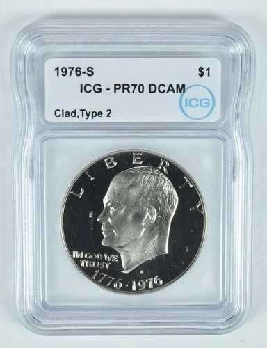 1976-S アイゼンハワー・ダラー CLAD タイプ 2 PR70 DCAM ICG
