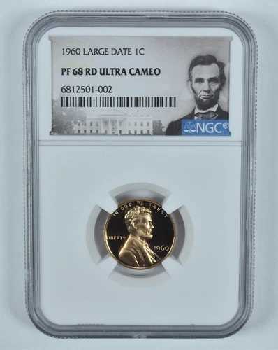 1960年 リンカーン記念館 大型日付セント PF68 RD UCAM NGC 特別ラベル