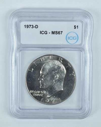 1973-D アイゼンハワー $1 MS67 ICG 187,000円
