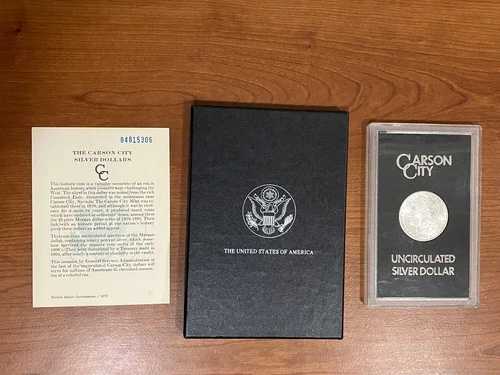 希少な未流通1884-CC $1モルガン銀貨カーソンシティGSAケース入り