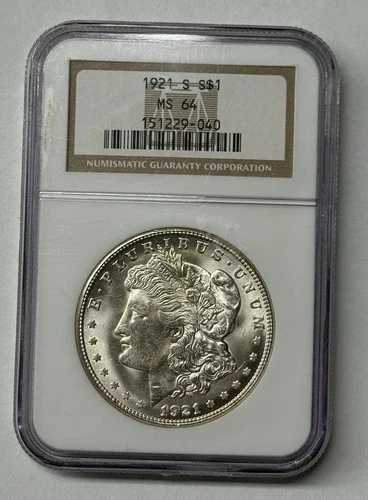 1921-S モーガン $1 NGC認定 MS64