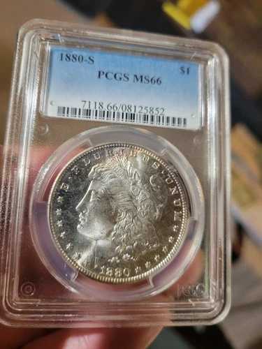 1880 S MS66 モーガン PCGS.... リムトーン済み...素晴らしい!