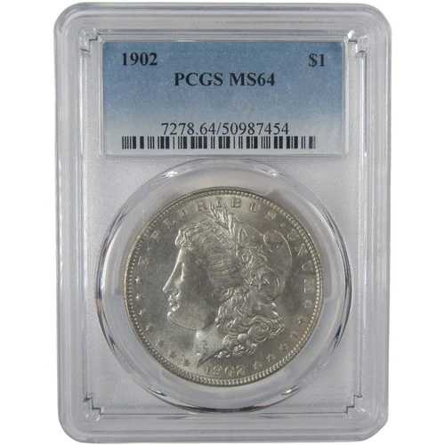 1902年 モルガン・ダラー MS 64 PCGS シルバー 未流通 1ドルコイン SKU:I23270
