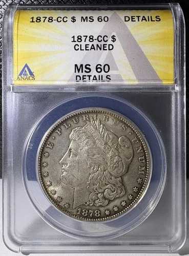 1878-CC 1ドルモルガンドル ANACS MS60 詳細クリーニング済み｜WORLD RESOURCE【QUEEN店】