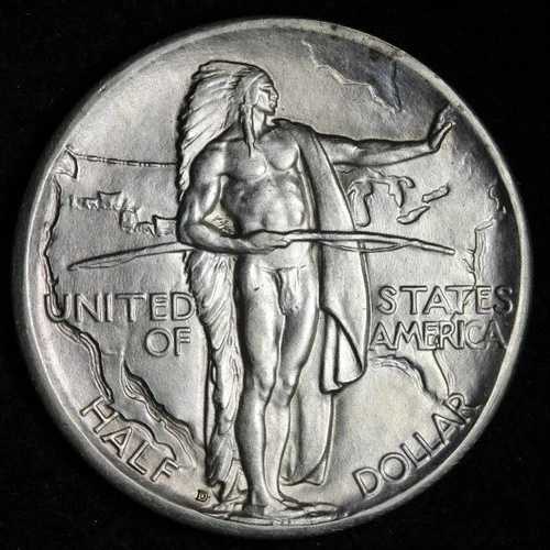 1937-D オレゴン・トレイル記念銀貨ハーフドル BU *未流通* MS E385 VINNY