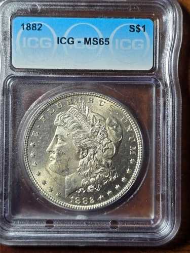 1882-P モルガン銀貨 - ICG MS65