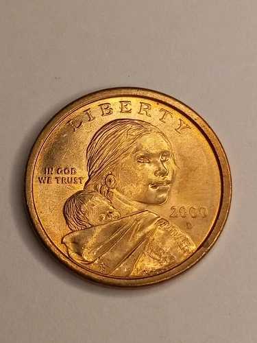 2000 D サカガウィア 1ドル硬貨 米国リバティゴールドカラー フィラデルフィア