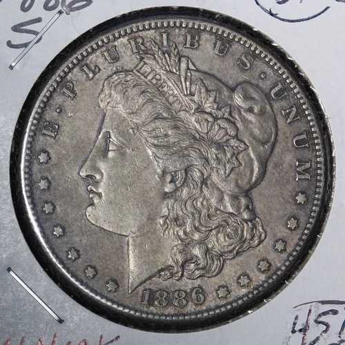 1886-S モルガン銀貨 CHOICE UNC *未流通* MS E238 WNMK|WORLD RESOURCE【QUEEN店】