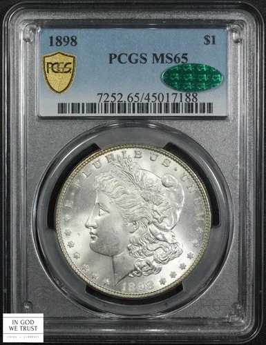 1898年 モルガン銀貨 $1 PCGS MS 65 CAC｜WORLD RESOURCE【QUEEN店】