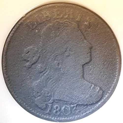 1803年 ドレープ胸像 ラージセント、大型日付、大型分数、F+ Det、腐食あり(PCIスラブ)|WORLD RESOURCE【QUEEN店】