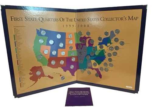 アメリカ合衆国最初の州クォーター硬貨コレクターマップ 1999-2008 冊子付き｜WORLD RESOURCE【QUEEN店】
