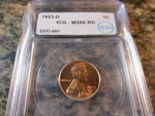 1953-D リンカーン ウィート セント DDO #1 ICG MS66 レッド 5402